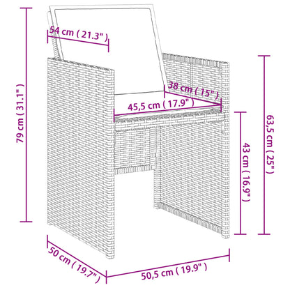 11-tlg. Garten-Essgruppe mit Kissen Grau Poly Rattan - Pazzar.ch