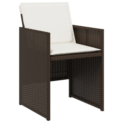 11-tlg. Garten-Essgruppe mit Kissen Braun Poly Rattan - Pazzar.ch