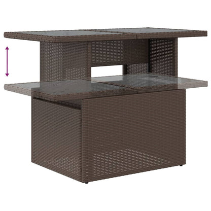 8-tlg. Garten-Sofagarnitur mit Kissen Braun Poly Rattan - Pazzar.ch
