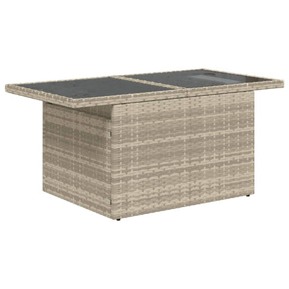 8-tlg. Garten-Sofagarnitur mit Kissen Hellgrau Poly Rattan - Pazzar.ch