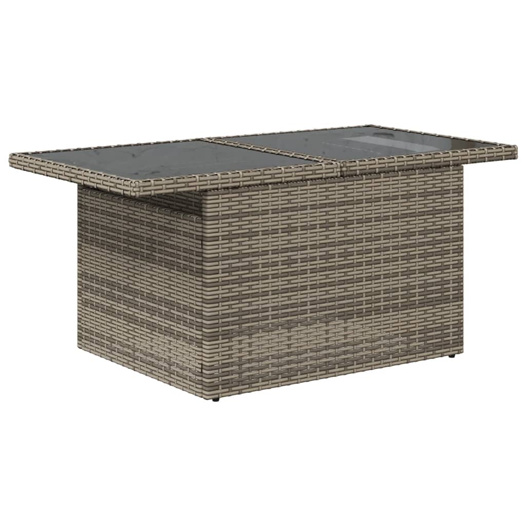 8-tlg. Garten-Sofagarnitur mit Kissen Grau Poly Rattan - Pazzar.ch