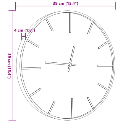 Wanduhr Braun Ø39 cm Eisen und Holzwerkstoff - Pazzar.ch