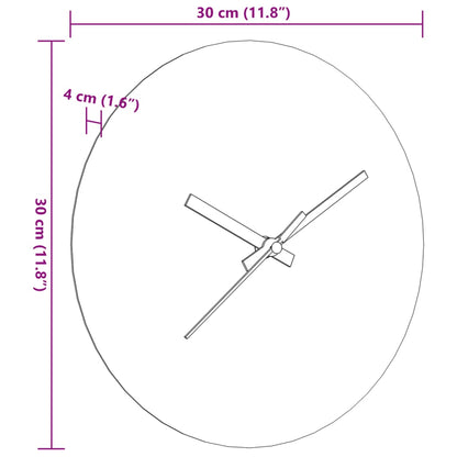 Wanduhr mit Leuchtender Skala und Zeiger Braun Ø30 cm - Pazzar.ch