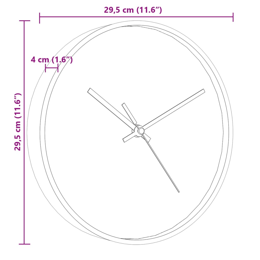 Wanduhr Golden und Blau Ø29,5 cm Polystyren und Glas - Pazzar.ch