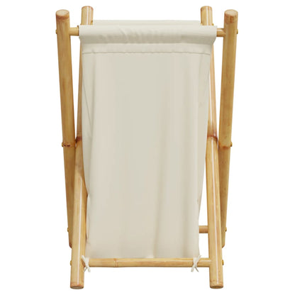 Wäschekorb Cremeweiß 41,5x36x63,5 cm Bambus - Pazzar.ch