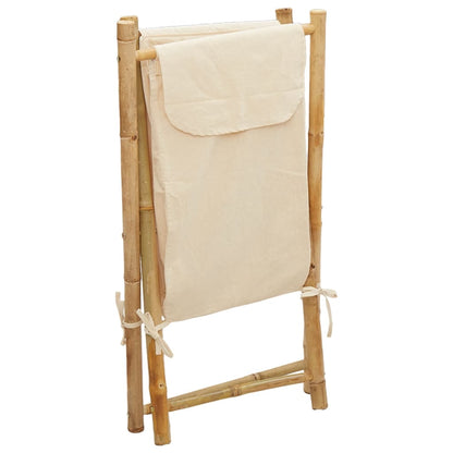 Wäschekorb Cremeweiß 41,5x36x63,5 cm Bambus - Pazzar.ch