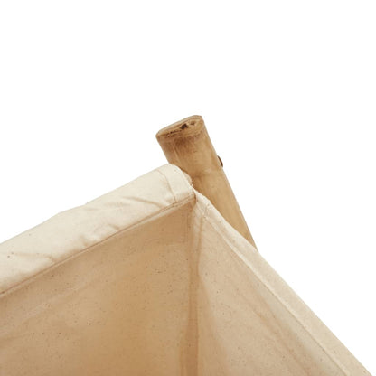 Wäschekorb Cremeweiß 41,5x36x63,5 cm Bambus - Pazzar.ch