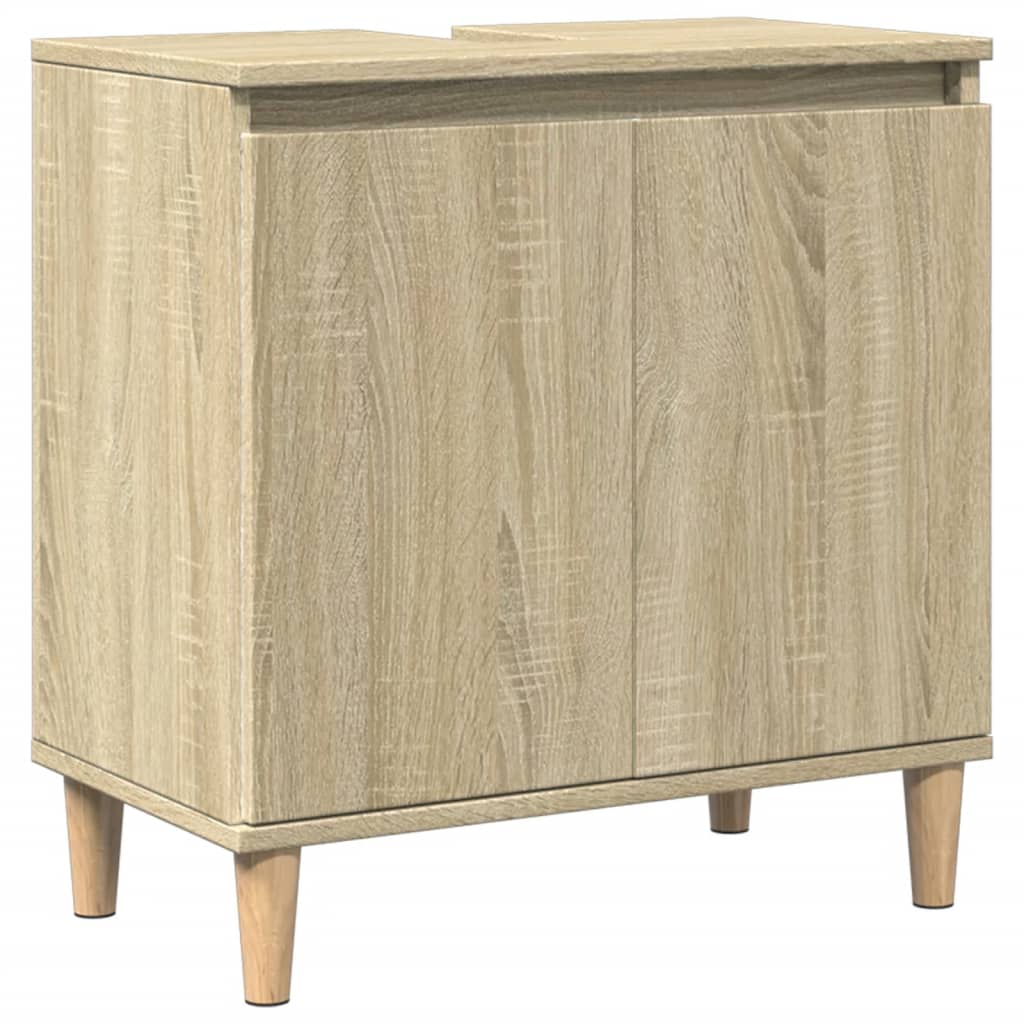 Waschbeckenunterschrank Sonoma-Eiche 58x33x60 cm Holzwerkstoff