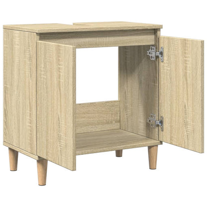 Waschbeckenunterschrank Sonoma-Eiche 58x33x60 cm Holzwerkstoff - Pazzar.ch