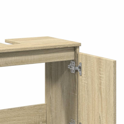 Waschbeckenunterschrank Sonoma-Eiche 58x33x60 cm Holzwerkstoff - Pazzar.ch