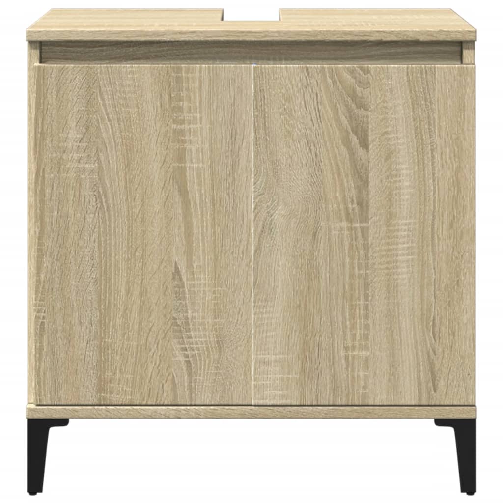 Waschbeckenunterschrank Sonoma-Eiche 58x33x60 cm Holzwerkstoff - Pazzar.ch