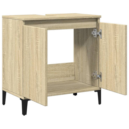 Waschbeckenunterschrank Sonoma-Eiche 58x33x60 cm Holzwerkstoff - Pazzar.ch