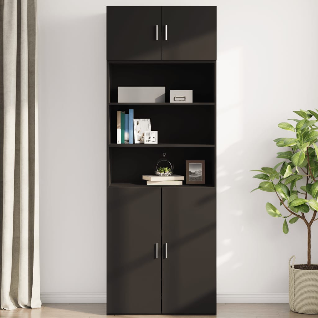 Wandschrank Schwarz 80x42,5x40 cm Holzwerkstoff - Pazzar.ch