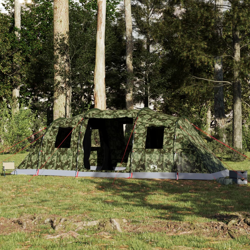 Tunnel-Familienzelt 6 Personen Camouflage Wasserdicht - Pazzar.ch