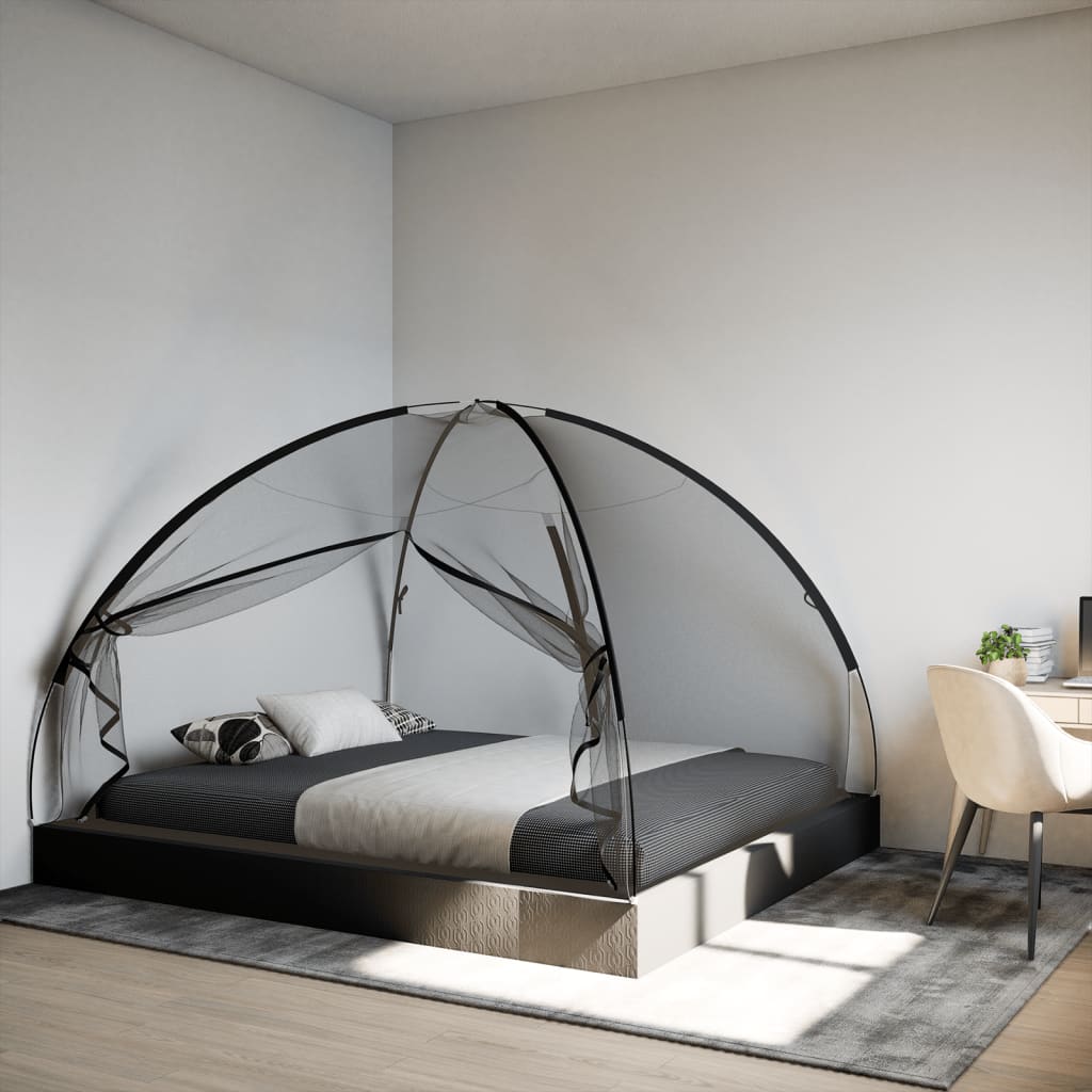 Moskito-Netzzelt Mongolisch 220 Schwarz 200x180x135 cm