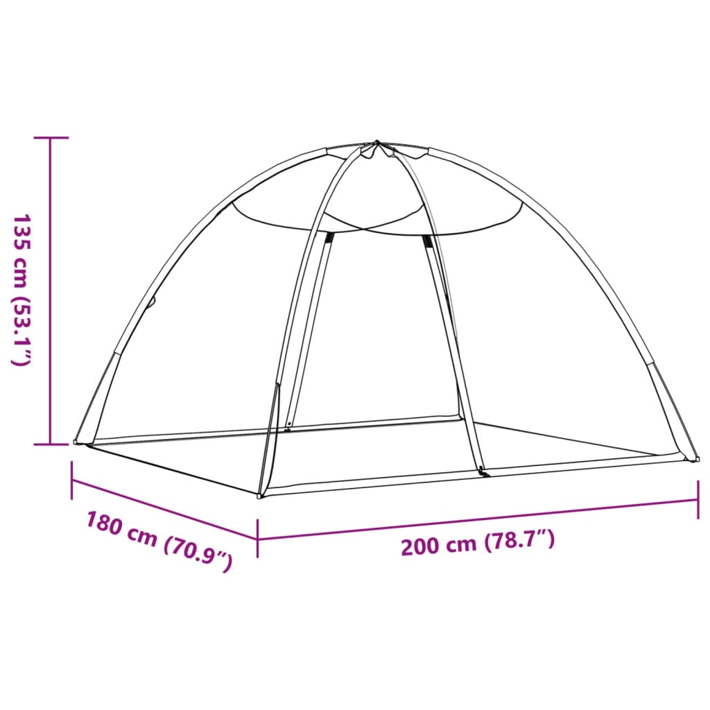 Moskito-Netzzelt Mongolisch 220-Schwarz-200x180x135 cm - Pazzar.ch