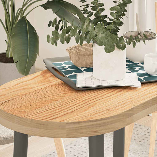 Tischplatte 80x40x4 cm Massivholz Eiche Oval - Pazzar.ch