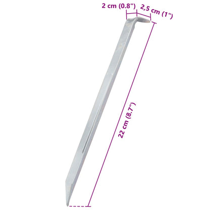 Zeltheringe 24 Stk. 22 cm Ø20 mm Verzinkter Stahl - Pazzar.ch