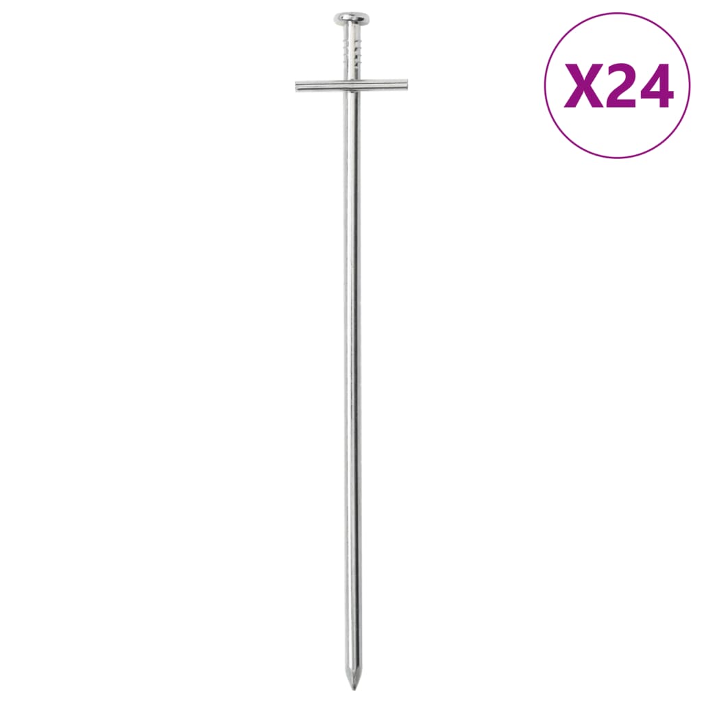 Zeltheringe 24 Stk. 23 cm Ø6 mm Verzinkter Stahl - Pazzar.ch