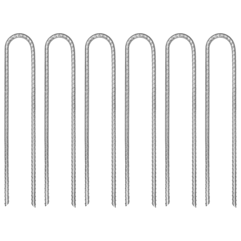 Zeltheringe 6 Stk. U-Form 30 cm Ø7 mm Verzinkter Stahl - Pazzar.ch