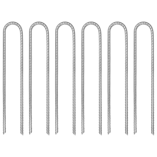 Zeltheringe 6 Stk. U-Form 30 cm Ø7 mm Verzinkter Stahl - Pazzar.ch