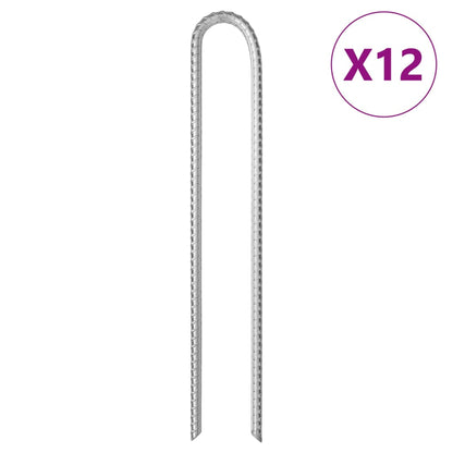 Zeltheringe 12 Stk. U-Form 37 cm Ø10 mm Verzinkter Stahl - Pazzar.ch