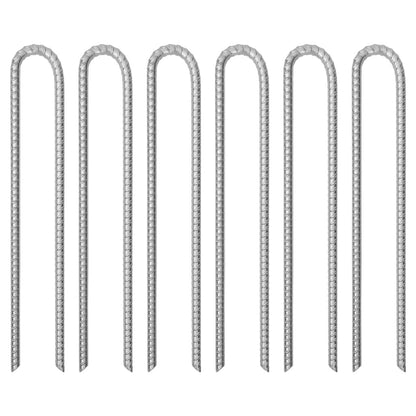 Zeltheringe 6 Stk. U-Form 41,5 cm Ø12 mm Verzinkter Stahl - Pazzar.ch