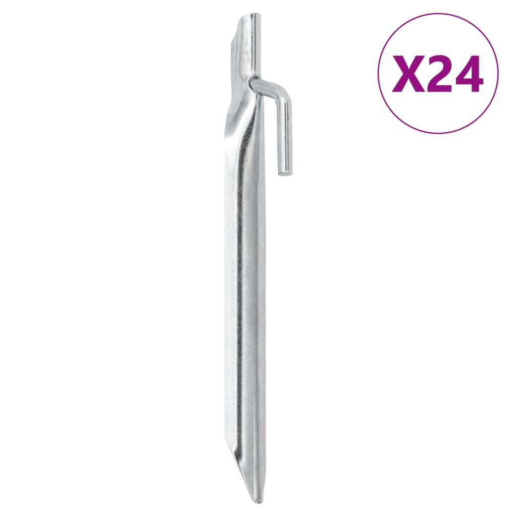 Zeltheringe 24 Stk. V-Form 17 cm Ø20 mm Verzinkter Stahl - Pazzar.ch