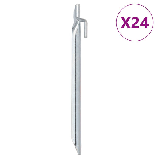 Zeltheringe 24 Stk. V-Form 24 cm Ø20 mm Verzinkter Stahl - Pazzar.ch