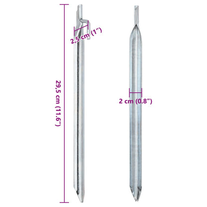 Zeltheringe 24 Stk. V-Form 29,5 cm Ø20 mm Verzinkter Stahl - Pazzar.ch