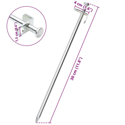 Zeltheringe 24 Stk. 30 cm 8 mm Verzinkter Stahl - Pazzar.ch