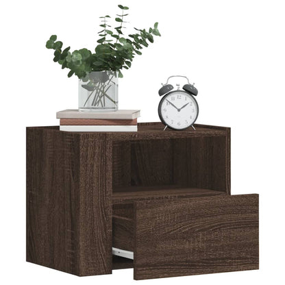 Wand-Nachttisch Braun Eichen-Optik 45x30x35 cm - Pazzar.ch