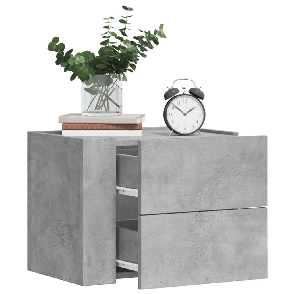 Wand-Nachttisch Betongrau 45x30x35 cm - Pazzar.ch