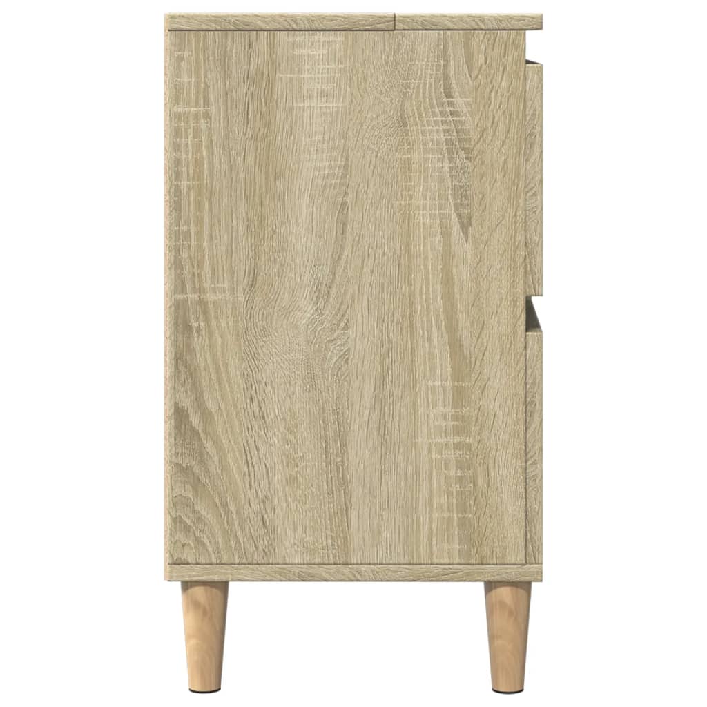 Waschbeckenunterschrank Sonoma-Eiche 80x33x60 cm Holzwerkstoff - Pazzar.ch