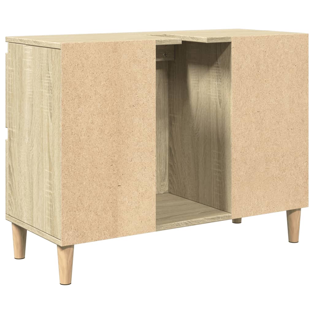 Waschbeckenunterschrank Sonoma-Eiche 80x33x60 cm Holzwerkstoff