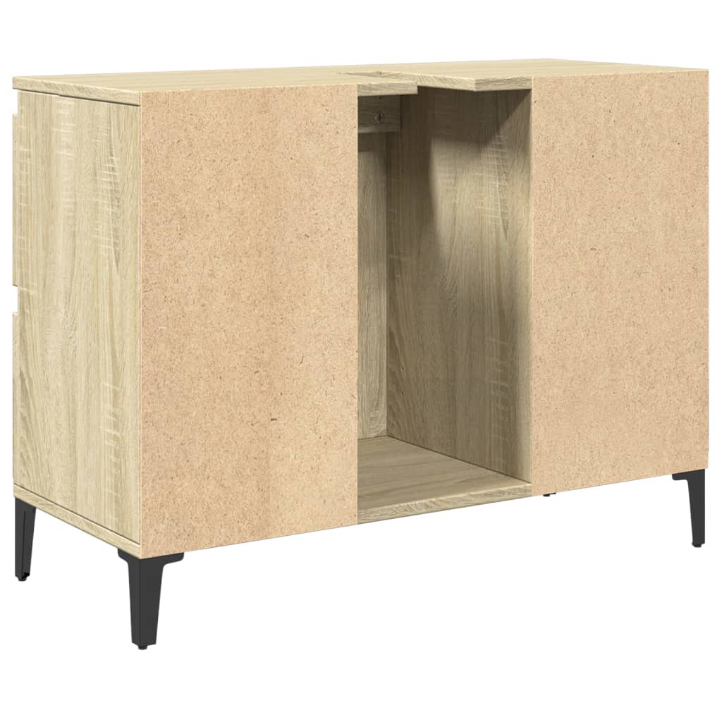 Waschbeckenunterschrank Sonoma-Eiche 80x33x60 cm Holzwerkstoff - Pazzar.ch