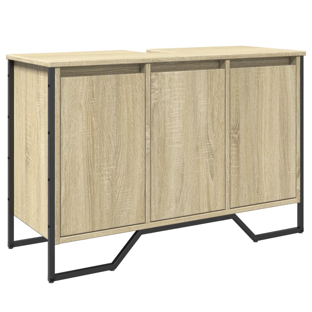 Waschbeckenunterschrank Sonoma-Eiche 91x35x60 cm Holzwerkstoff - Pazzar.ch