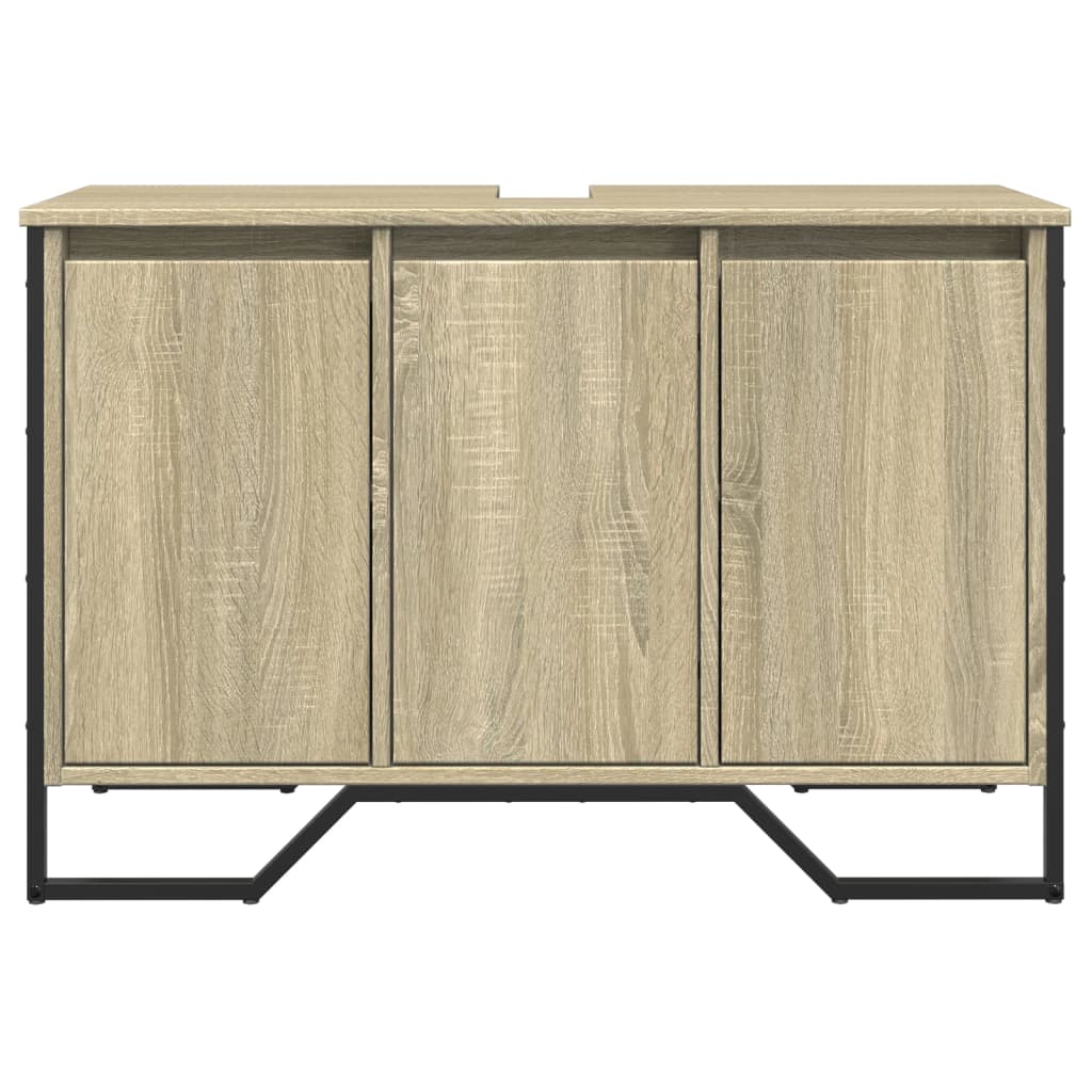 Waschbeckenunterschrank Sonoma-Eiche 91x35x60 cm Holzwerkstoff - Pazzar.ch