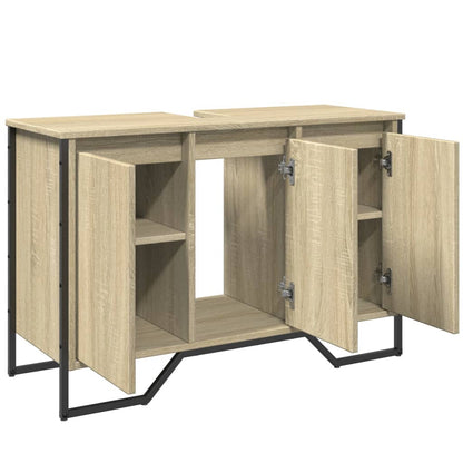 Waschbeckenunterschrank Sonoma-Eiche 91x35x60 cm Holzwerkstoff - Pazzar.ch