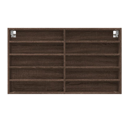 Vitrinenschrank Braun Eichen-Optik 100x15x58 cm Holzwerkstoff - Pazzar.ch