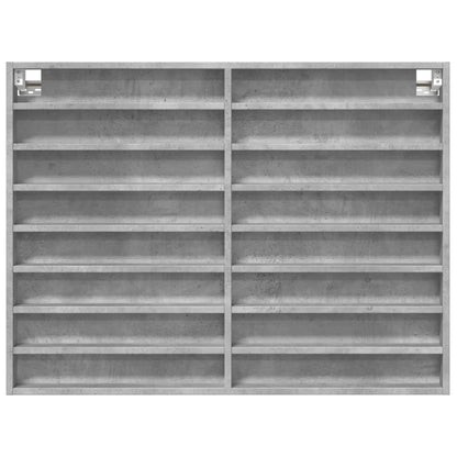 Vitrinenschrank Betongrau 100x8,5x75 cm Holzwerkstoff - Pazzar.ch