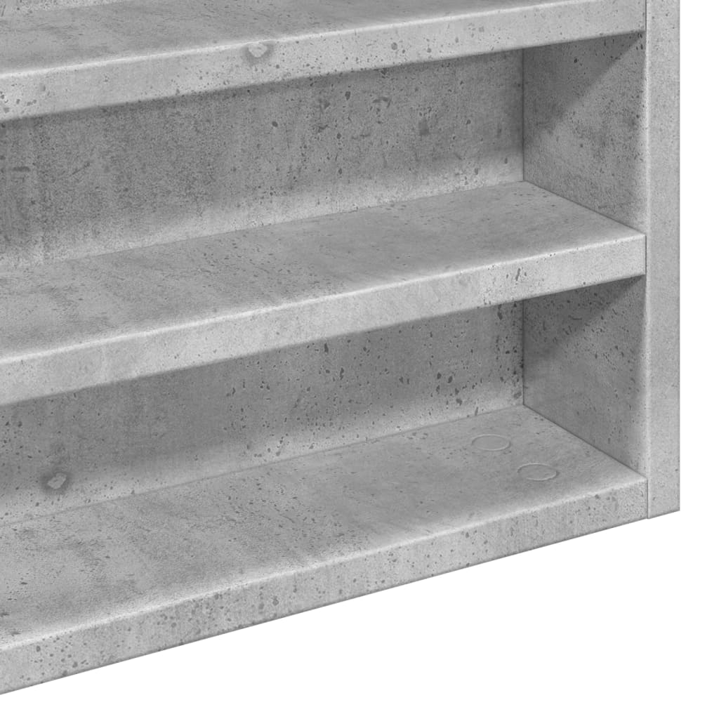Vitrinenschrank Betongrau 100x8,5x75 cm Holzwerkstoff - Pazzar.ch