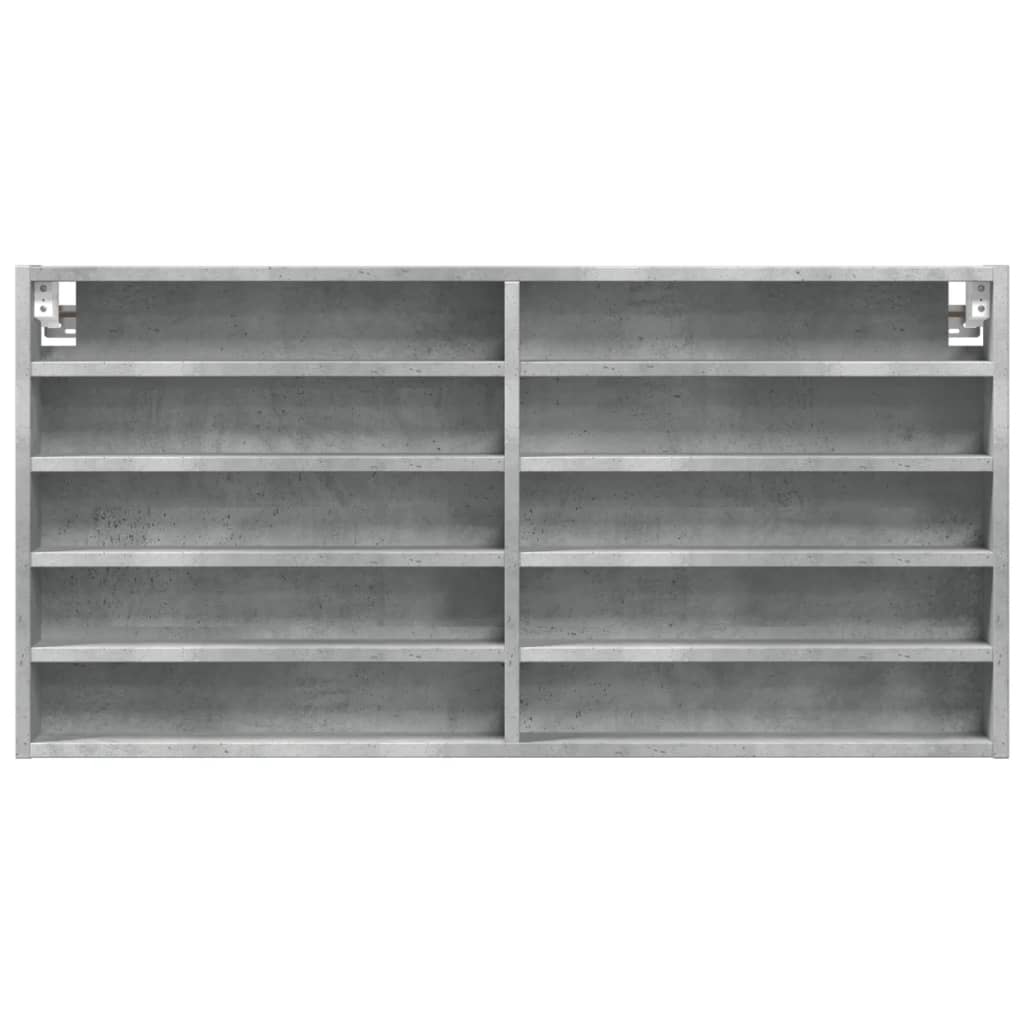 Vitrinenschrank Betongrau 100x8,5x50 cm Holzwerkstoff - Pazzar.ch