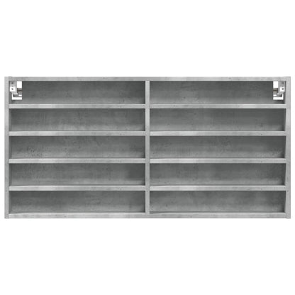 Vitrinenschrank Betongrau 100x8,5x50 cm Holzwerkstoff - Pazzar.ch