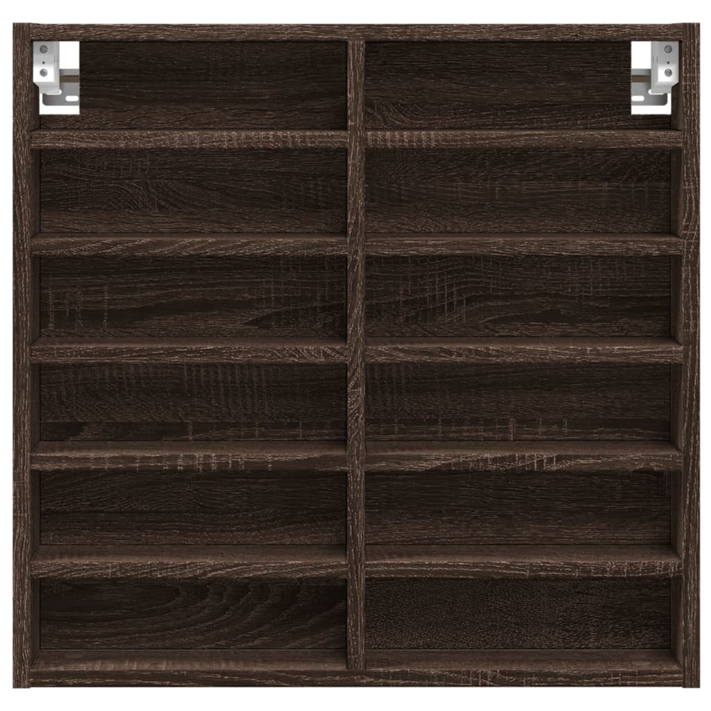 Vitrinenschrank Braun Eichen-Optik 60x8,5x58 cm Holzwerkstoff - Pazzar.ch
