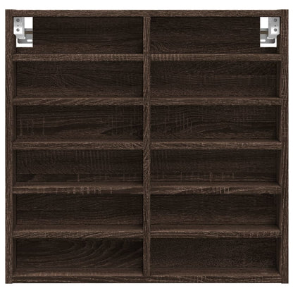 Vitrinenschrank Braun Eichen-Optik 60x8,5x58 cm Holzwerkstoff - Pazzar.ch