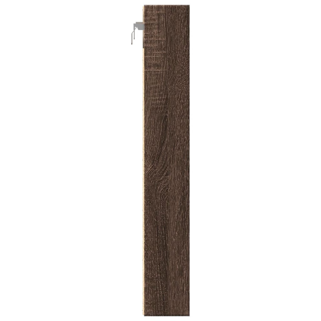 Vitrinenschrank Braun Eichen-Optik 60x8,5x58 cm Holzwerkstoff - Pazzar.ch