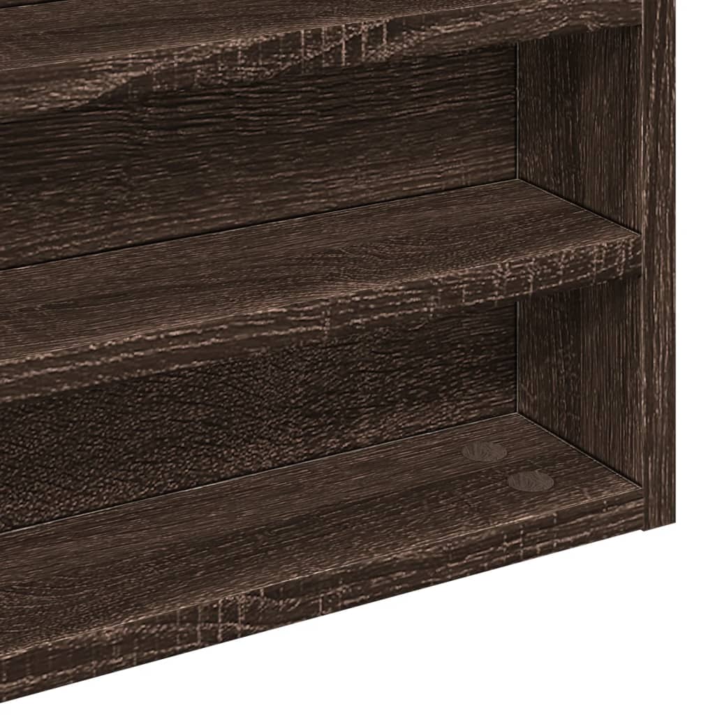 Vitrinenschrank Braun Eichen-Optik 60x8,5x58 cm Holzwerkstoff - Pazzar.ch