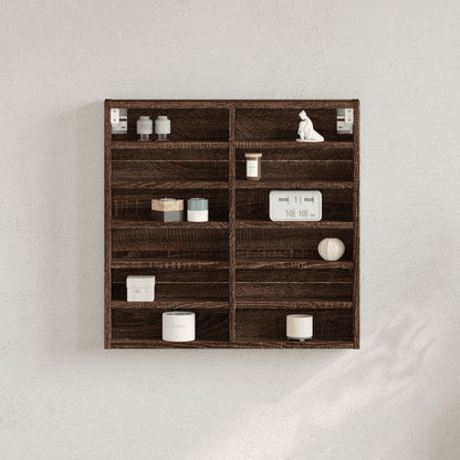 Vitrinenschrank Braun Eichen-Optik 60x8,5x58 cm Holzwerkstoff - Pazzar.ch
