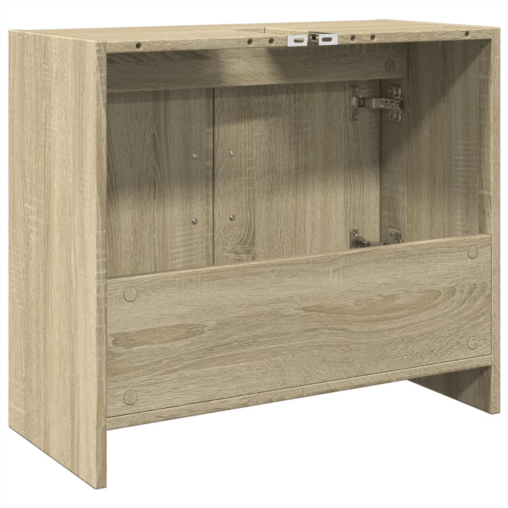 Waschbeckenunterschrank Sonoma-Eiche 63x29x55 cm Holzwerkstoff - Pazzar.ch